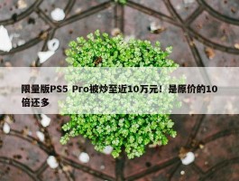 限量版PS5 Pro被炒至近10万元！是原价的10倍还多