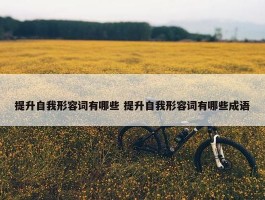 提升自我形容词有哪些 提升自我形容词有哪些成语