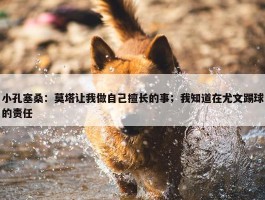 小孔塞桑：莫塔让我做自己擅长的事；我知道在尤文踢球的责任