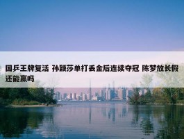 国乒王牌复活 孙颖莎单打丢金后连续夺冠 陈梦放长假还能赢吗