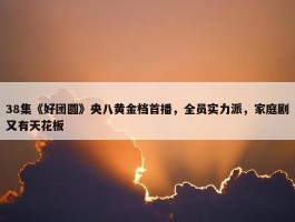 38集《好团圆》央八黄金档首播，全员实力派，家庭剧又有天花板