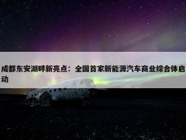 成都东安湖畔新亮点：全国首家新能源汽车商业综合体启动