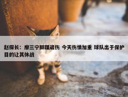 赵探长：廖三宁脚踝崴伤 今天伤情加重 球队出于保护目的让其休战