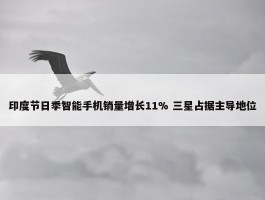 印度节日季智能手机销量增长11% 三星占据主导地位