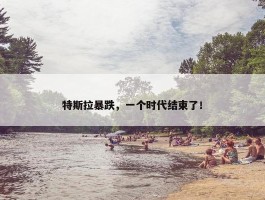 特斯拉暴跌，一个时代结束了！