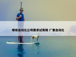 哪些自动化公司要求试用期 厂里自动化