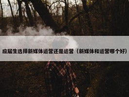 应届生选择新媒体运营还是运营（新媒体和运营哪个好）