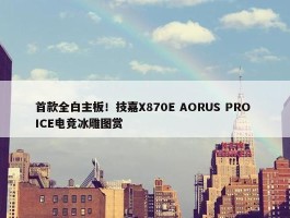 首款全白主板！技嘉X870E AORUS PRO ICE电竞冰雕图赏