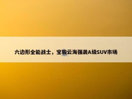 六边形全能战士，宝骏云海强袭A级SUV市场