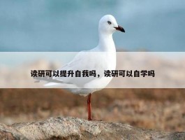 读研可以提升自我吗，读研可以自学吗