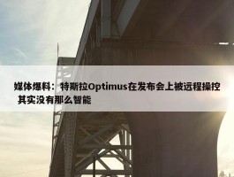 媒体爆料：特斯拉Optimus在发布会上被远程操控 其实没有那么智能