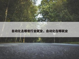 自动化去哪些行业就业，自动化在哪就业