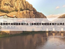 自我提升关键因素有什么（自我提升关键因素有什么特点）