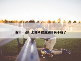 百年一遇！上交所被汹涌股民干崩了