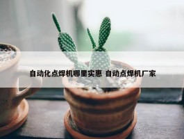 自动化点焊机哪里实惠 自动点焊机厂家