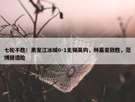 七轮不胜！黑龙江冰城0-1无锡吴钩，林嘉豪致胜，范博健造险