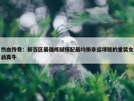 热血传奇：新百区最强炼狱搭配最均衡幸运项链的重装女战真牛