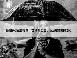 最新PC独显市场：英特尔出局，Q2份额已降到0