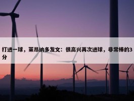 打进一球，莱昂纳多发文：很高兴再次进球，非常棒的3分