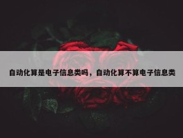 自动化算是电子信息类吗，自动化算不算电子信息类