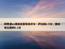 利物浦vs博洛尼亚球员评分：萨拉赫8.5分，康纳-布拉德利6.3分