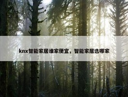 knx智能家居谁家便宜，智能家居选哪家