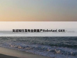 文远知行发布全新量产Robotaxi GXR