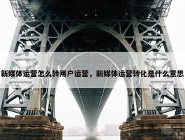 新媒体运营怎么转用户运营，新媒体运营转化是什么意思