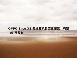 OPPO Enco X3 无线耳机包装盒曝光，有望 10 月发布