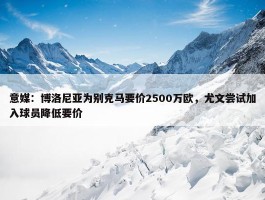 意媒：博洛尼亚为别克马要价2500万欧，尤文尝试加入球员降低要价