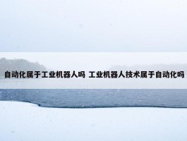 自动化属于工业机器人吗 工业机器人技术属于自动化吗