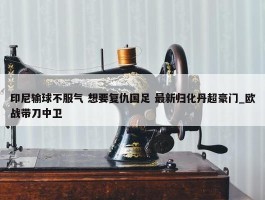 印尼输球不服气 想要复仇国足 最新归化丹超豪门_欧战带刀中卫