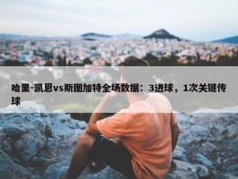 哈里-凯恩vs斯图加特全场数据：3进球，1次关键传球