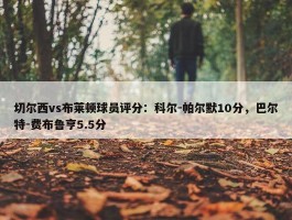 切尔西vs布莱顿球员评分：科尔-帕尔默10分，巴尔特-费布鲁亨5.5分