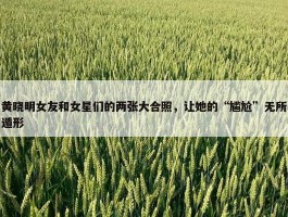 黄晓明女友和女星们的两张大合照，让她的“尴尬”无所遁形