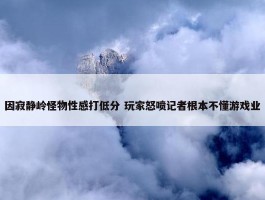 因寂静岭怪物性感打低分 玩家怒喷记者根本不懂游戏业