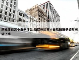 新媒体运营小白干什么 新媒体运营小白能最快多长时间能上手