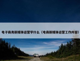 电子商务新媒体运营学什么（电商新媒体运营工作内容）