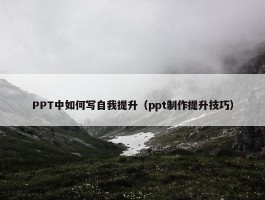 PPT中如何写自我提升（ppt制作提升技巧）