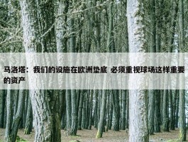 马洛塔：我们的设施在欧洲垫底 必须重视球场这样重要的资产