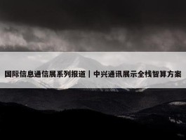 国际信息通信展系列报道｜中兴通讯展示全栈智算方案