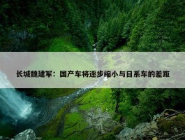 长城魏建军：国产车将逐步缩小与日系车的差距