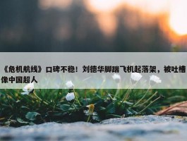 《危机航线》口碑不稳！刘德华脚踹飞机起落架，被吐槽像中国超人