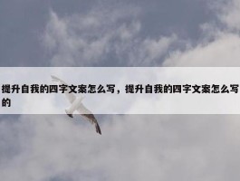 提升自我的四字文案怎么写，提升自我的四字文案怎么写的