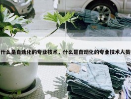 什么是自动化的专业技术，什么是自动化的专业技术人员