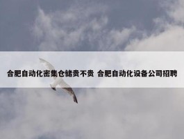 合肥自动化密集仓储贵不贵 合肥自动化设备公司招聘