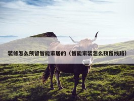 装修怎么预留智能家居的（智能家装怎么预留线路）