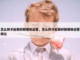 怎么样才能做好新媒体运营，怎么样才能做好新媒体运营岗位