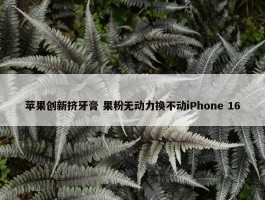 苹果创新挤牙膏 果粉无动力换不动iPhone 16