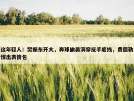 这年轻人！樊振东开大，奔球偷袭洞穿反手底线，费德勒惊出表情包